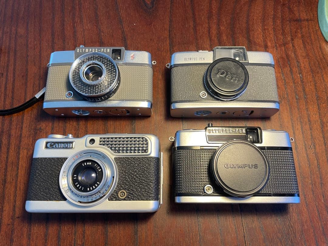 ち*い様 【極上品】フィルムカメラ4点セット昭和レトロCanon OLYMPUS ち*い様 【極上品】フィルムカメラ4点セット昭和レトロCanon OLYMPUS ち
