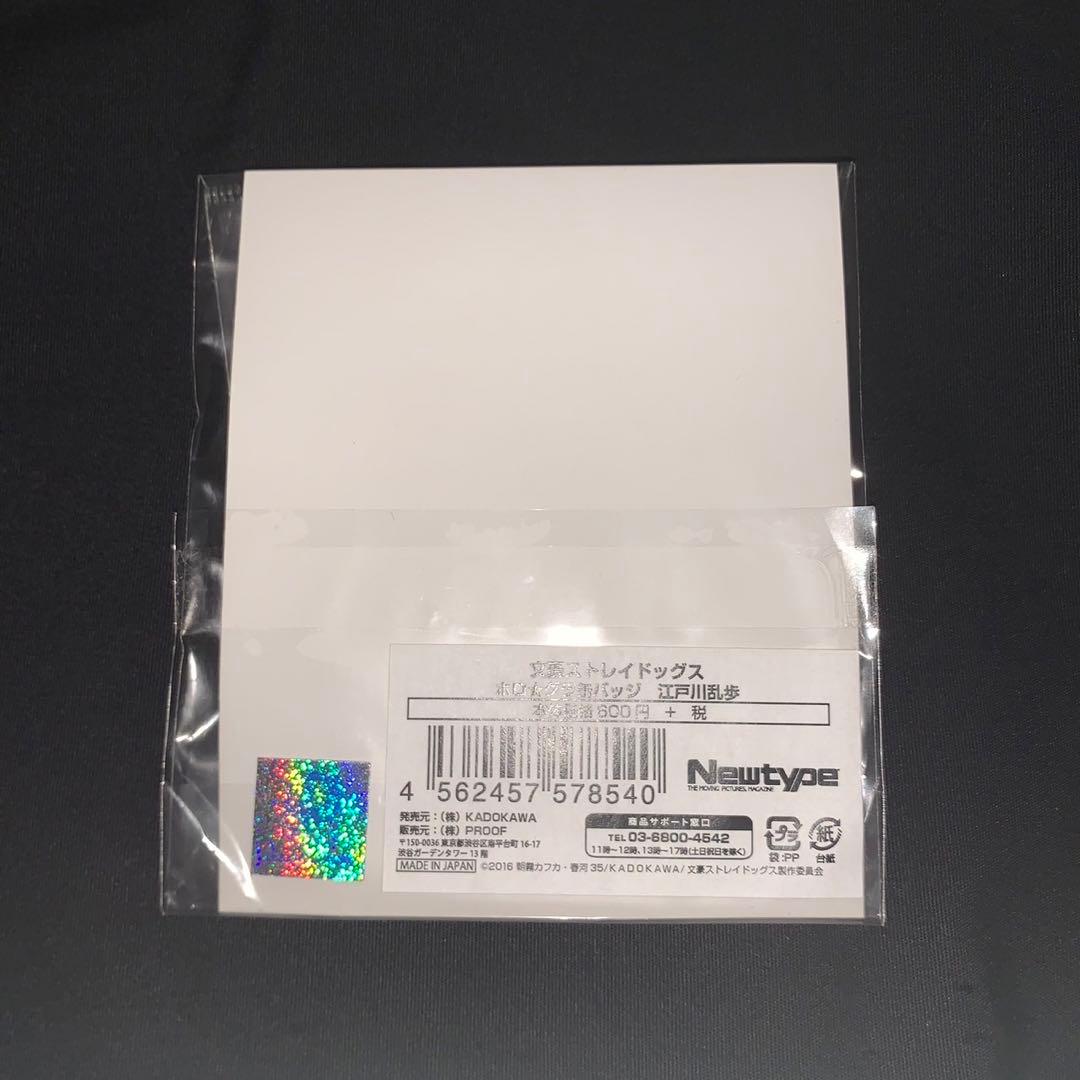 文豪ストレイドッグス 江戸川乱歩    アニメガ NewType 缶バッジ