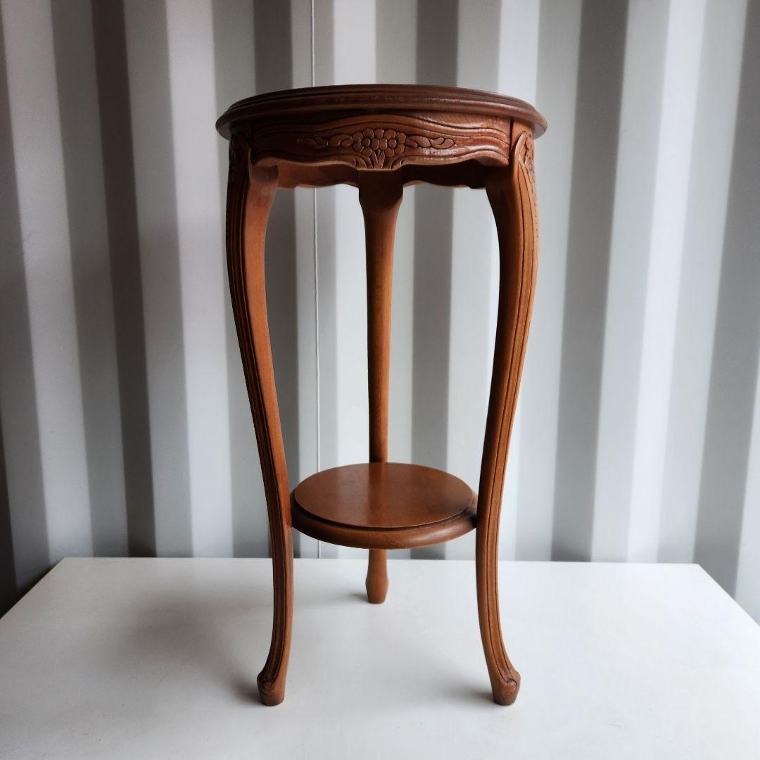 希少　アンティーク　猫脚　コンソールテーブル　サイドテーブル　花台 コンソール 猫脚 アンティーク ホワイト 木製 サイドテーブル 白