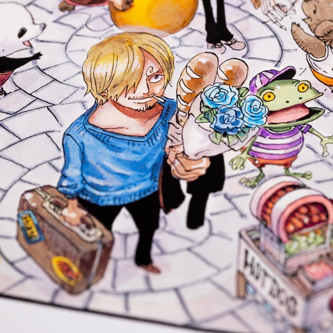 ワンピースサイン入り複製原画マンガアート