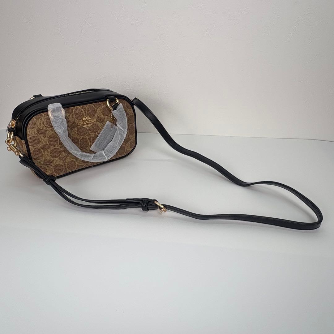 【COACH】 タグ有り サッチェル クロスボディ バッグ シグネチャー