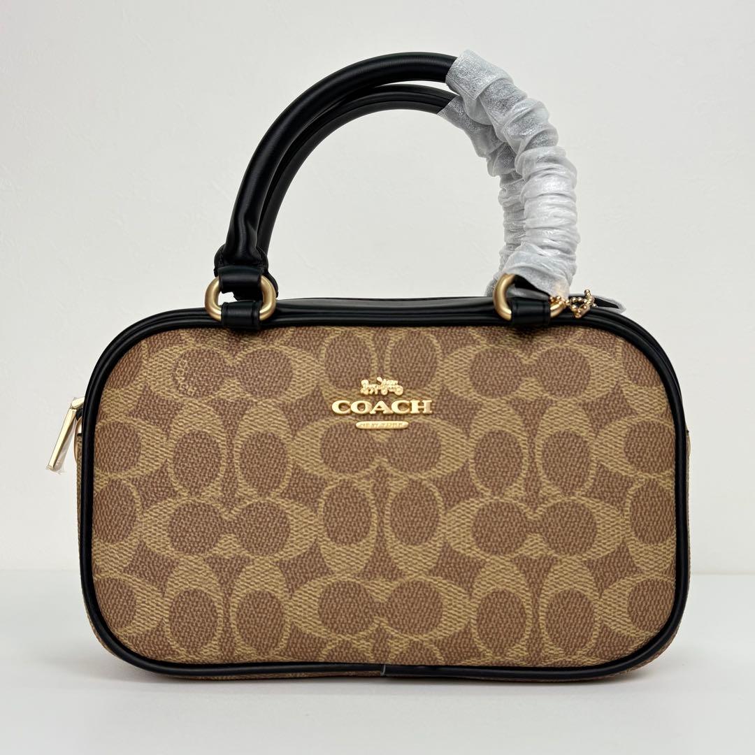 【COACH】 タグ有り サッチェル クロスボディ バッグ シグネチャー