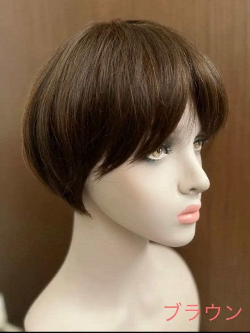 らいぞう様☆気品人毛100% ショートwig ウィッグBZ20