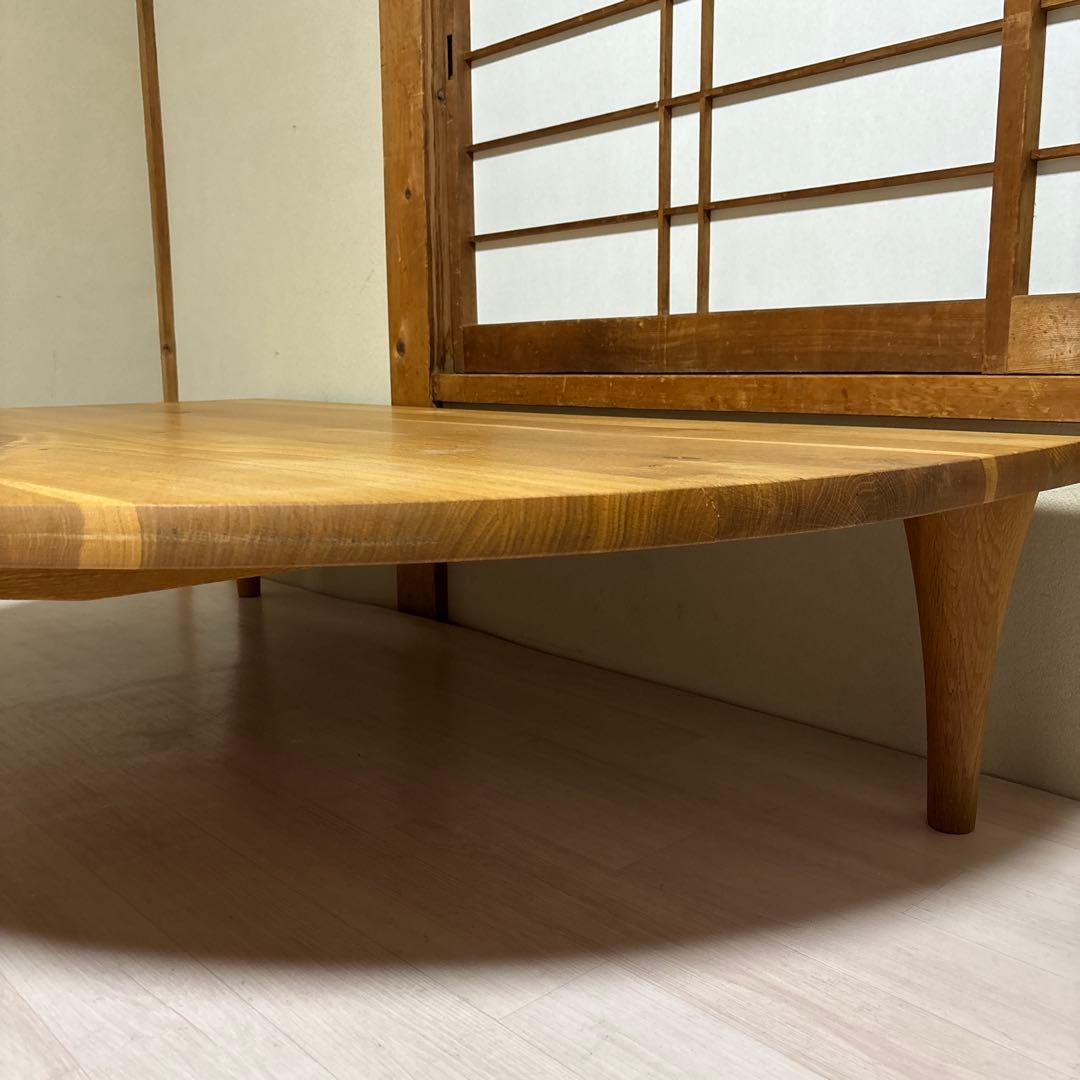 ※出品本日まで！【良品】飛騨産業 森のことば 半円形 リビングテーブル