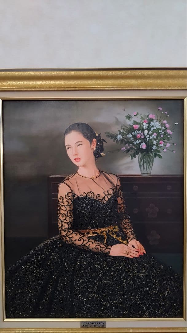 人見友紀　伝説の逃亡画家　油彩画　油絵　12号　グレースケリー