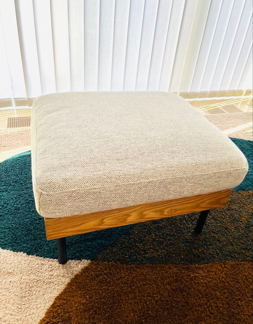 【美品】unico TREL(トレル)カバーリングオットマン