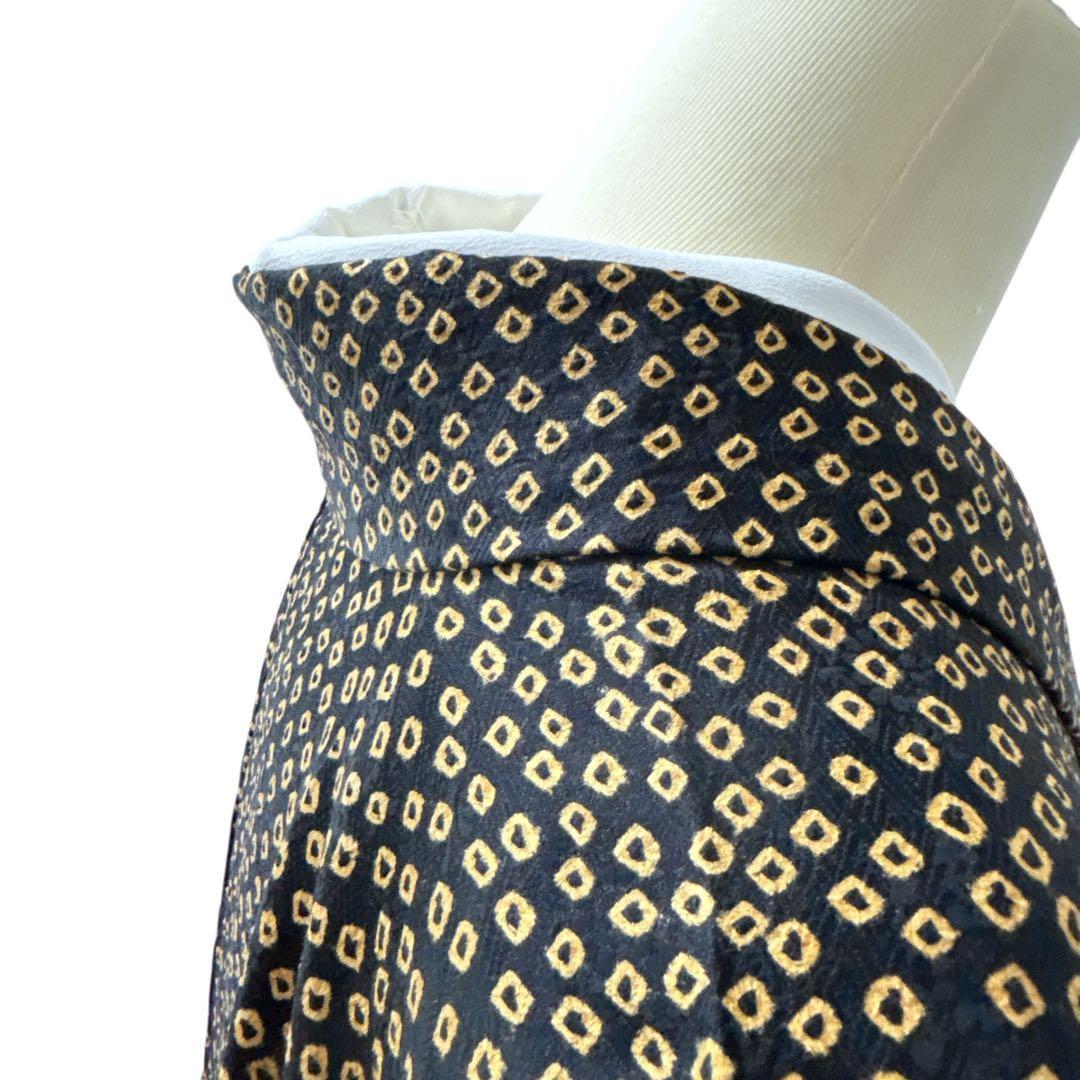 A147愛華 訪問着総絞り　正絹　波　花　身丈165cm