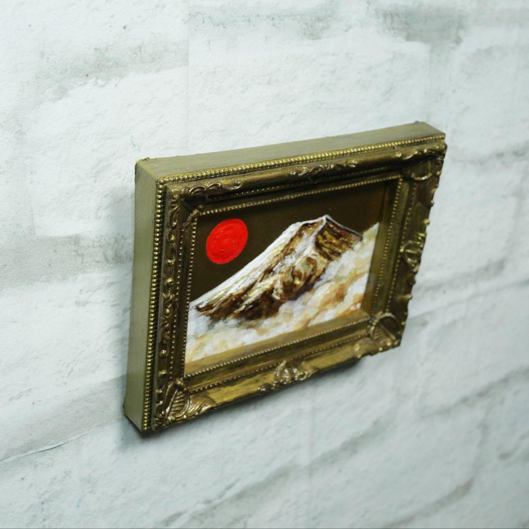 油絵 油彩 油彩画 絵 絵画 ミニ絵画 【黄金富士】