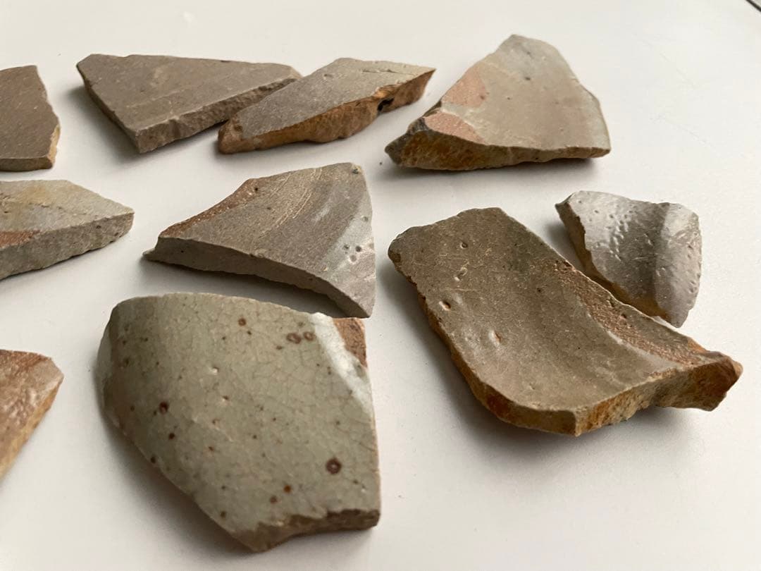 骨董　アンティーク　古唐津　絵唐津　陶片　残欠　桃山　古陶磁　出土　発掘　箸置き