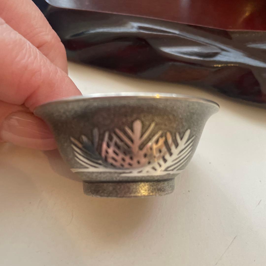 本錫　酒器セット　徳利　ぐい呑み