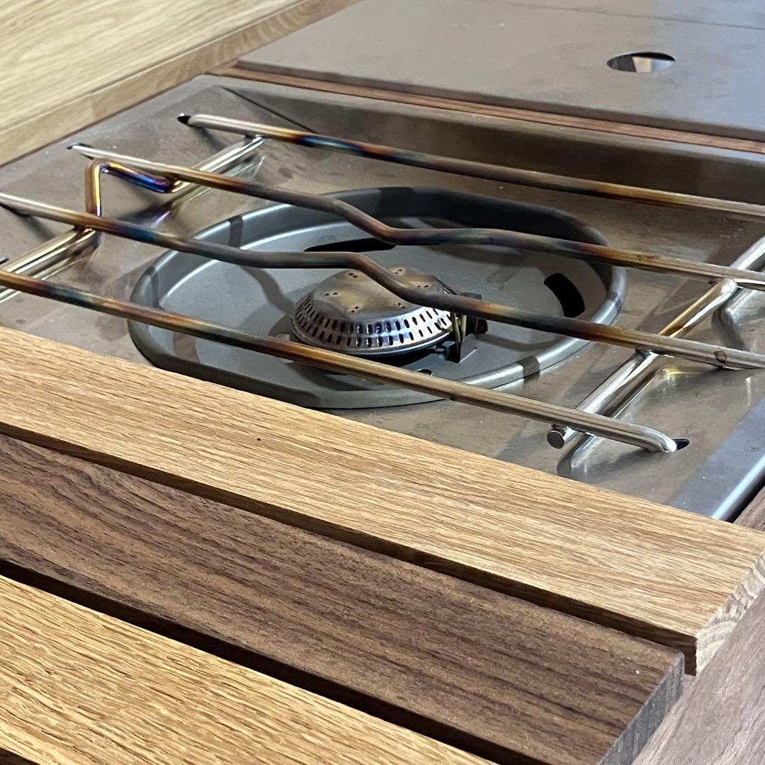 在庫品 スライドテーブル THEBOX フル天然ウォルナット×オーク