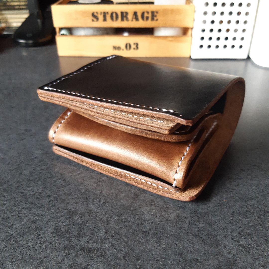 HORWEEN★クロムエクセル　二つ折り財布 ブラック　ブラウン