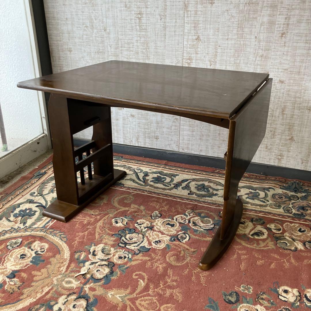 北欧レトロ オープンシェルフバタフライテーブル ダイニングテーブル