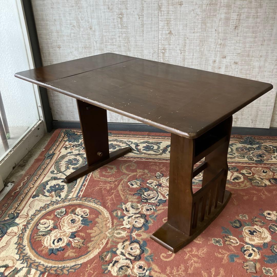 北欧レトロ オープンシェルフバタフライテーブル ダイニングテーブル