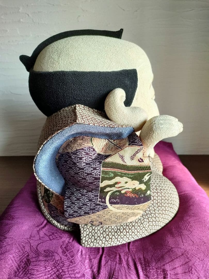 信楽焼 手づくり福助（小）座布団付き【商売繁盛/開店祝い/特価/福助