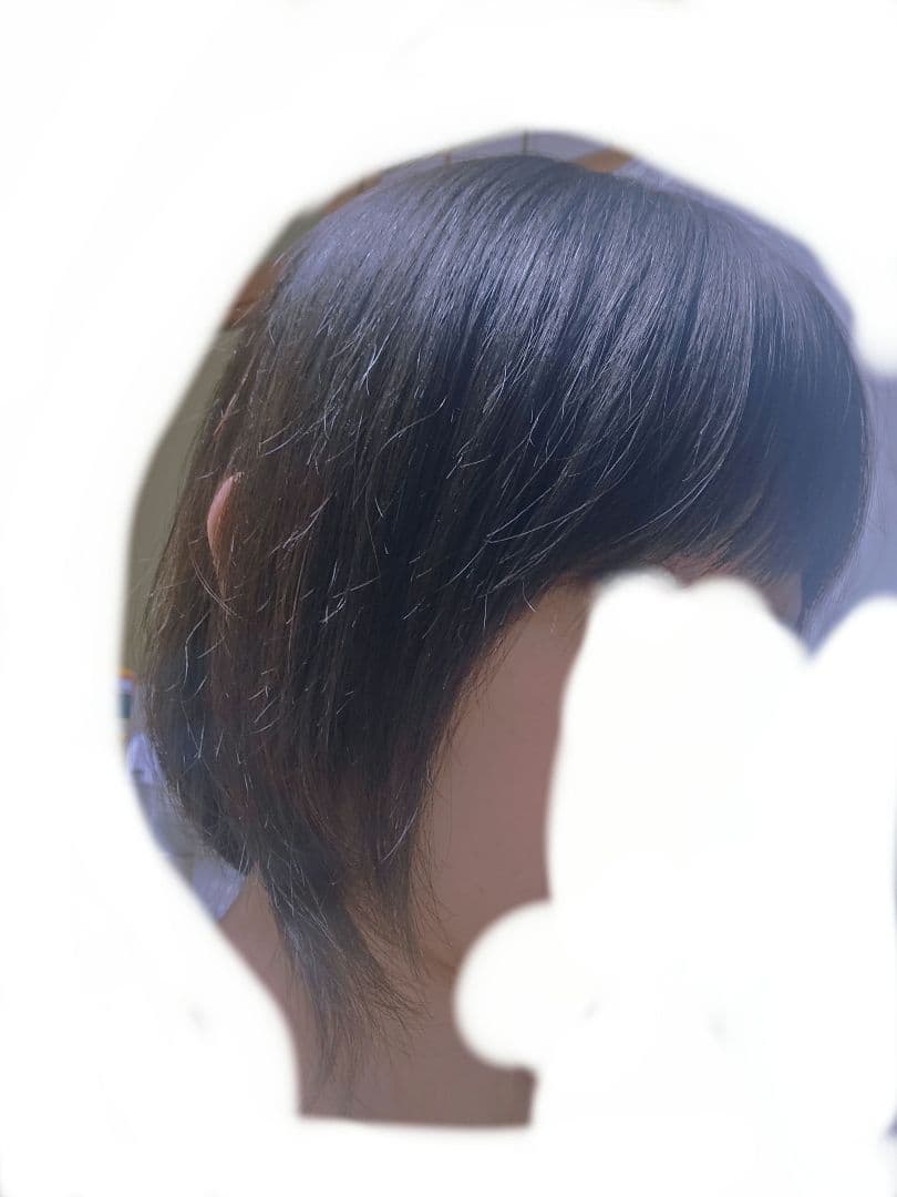 百合子ウィッグ ダークブラック ショートボブ