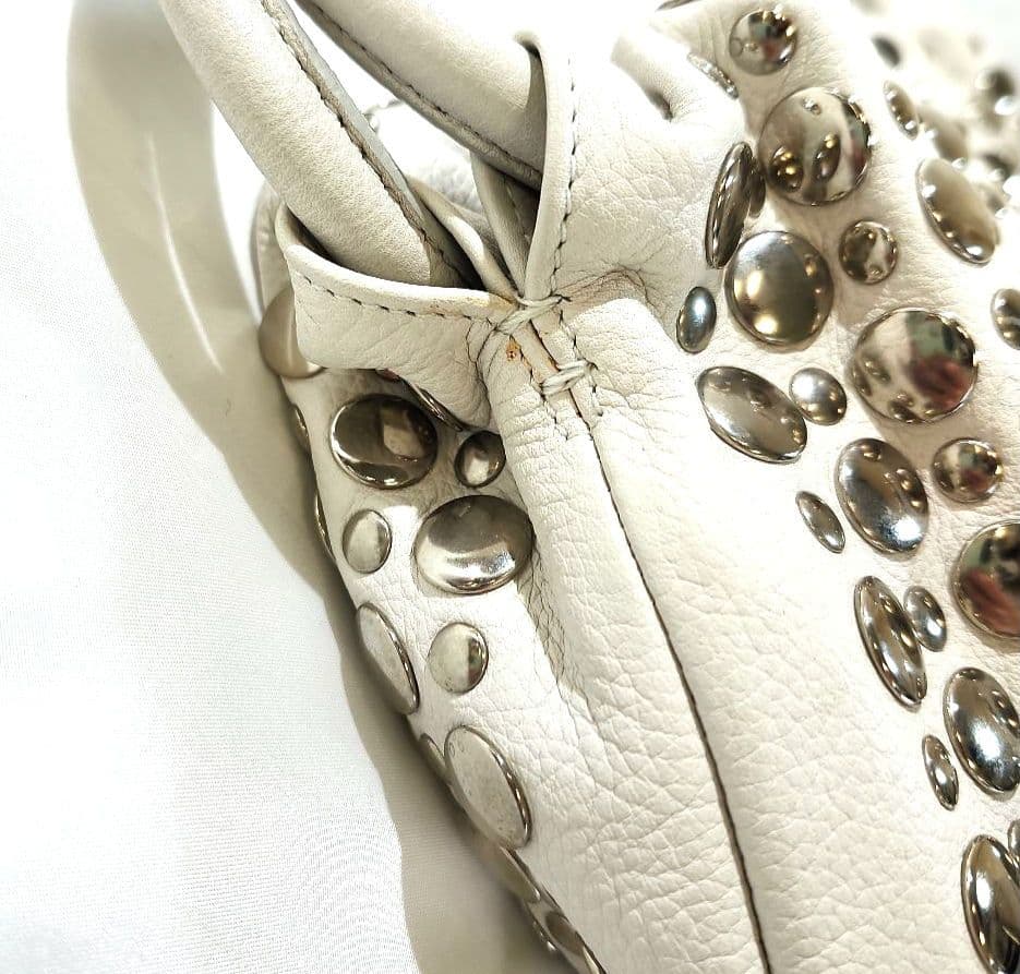 SONIA RYKIEL　ソニアリキエル　ドミノスタッズ　ホワイト　バッグ