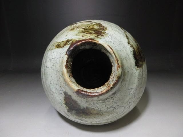 川喜田半泥子 泥仏堂 無茶法師 花入「滝登」／共箱／花器 壺 花生