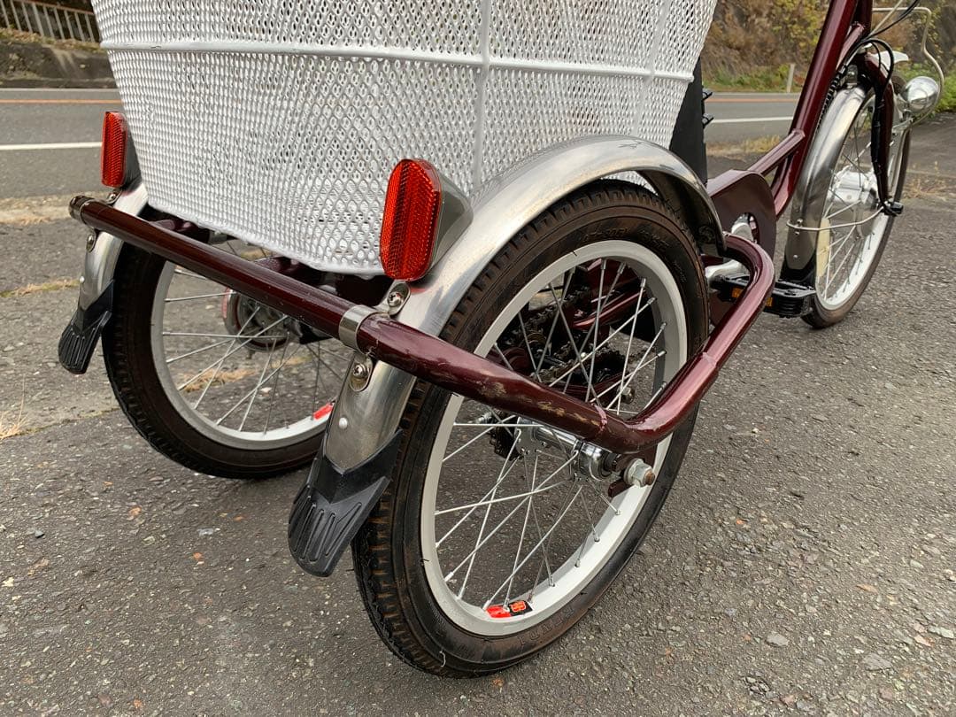 【動作確認済】送料無料 電動アシスト三輪自転車 5.8Ah 20-16インチ