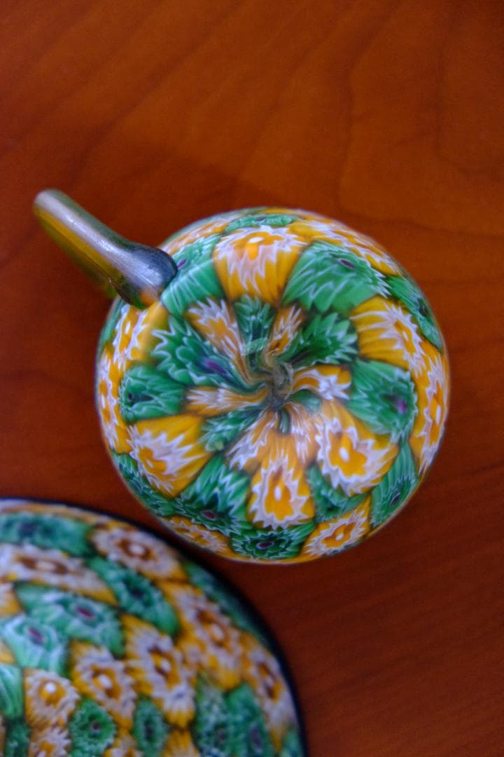 アンティーク ガラス ミルフィオリ カップ＆ソーサー/藤田喬平/舩木倭