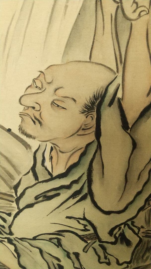 宋紫石　人物画　絹本掛軸　真贋不明