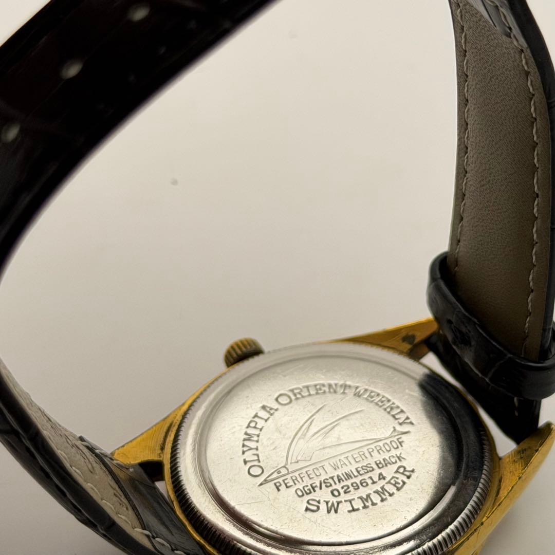 【OH済】オリエント　ゴールド　ウィークリー　ホワイト　デイト　029614
