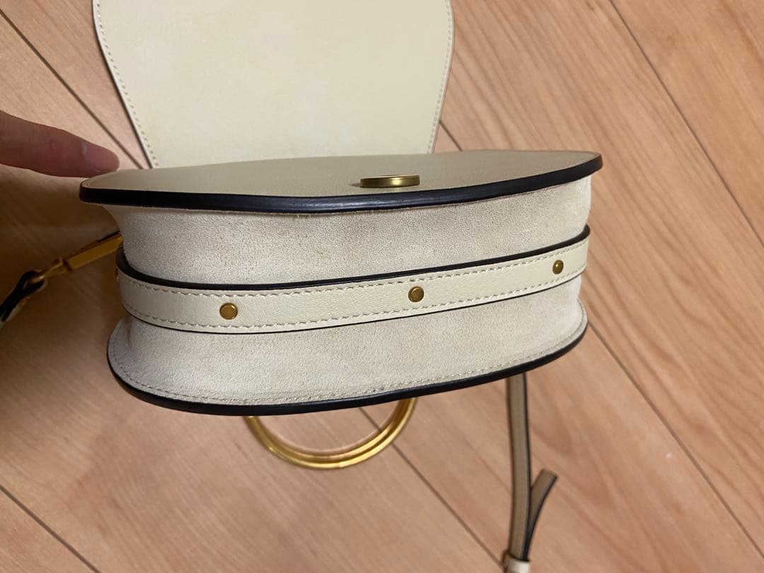 Chloe クロエ ナイル レザー 2WAYハンドバッグ ホワイト