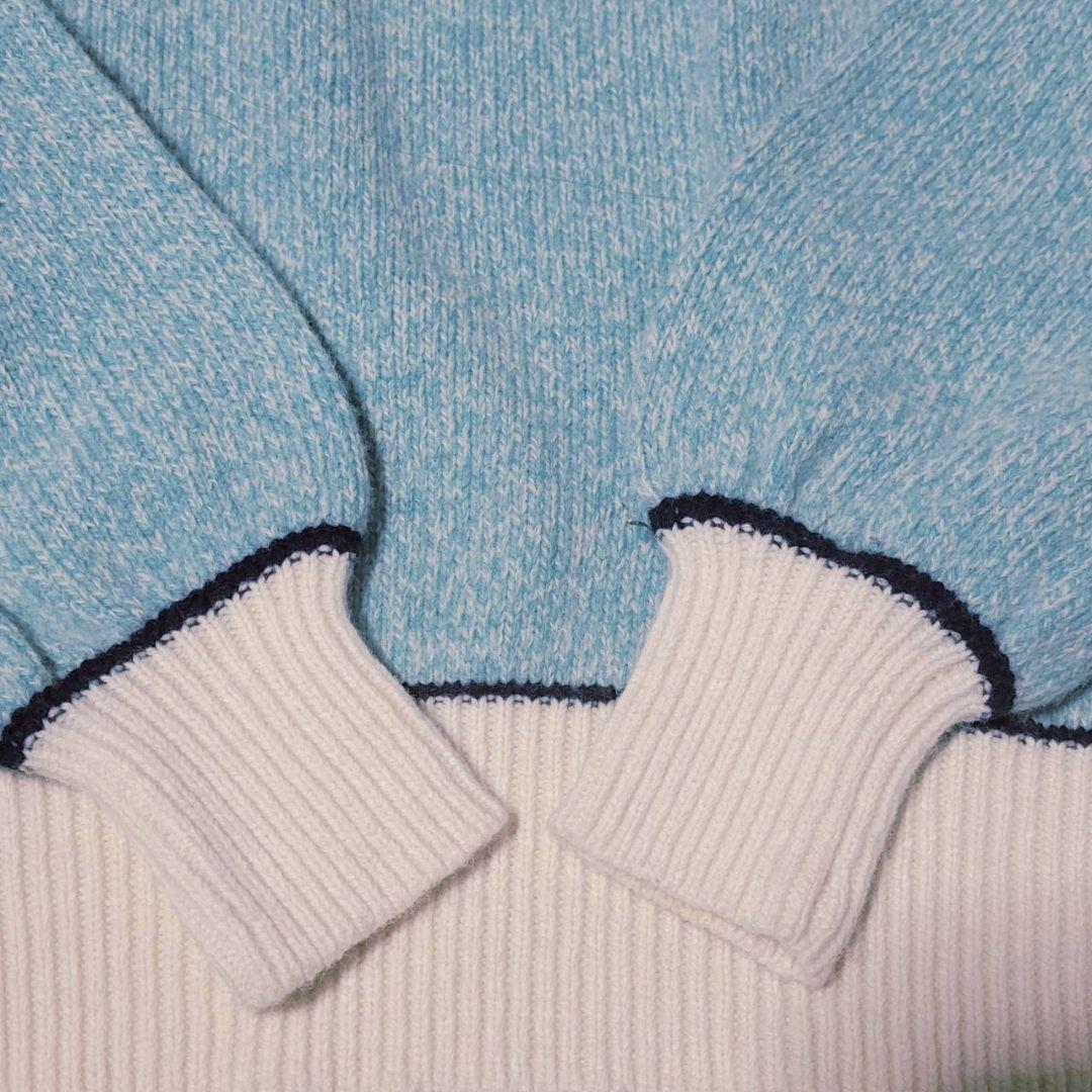 【極美品】JUN&ROPE フロントロゴパフスリーブ長袖プルオーバー 水色