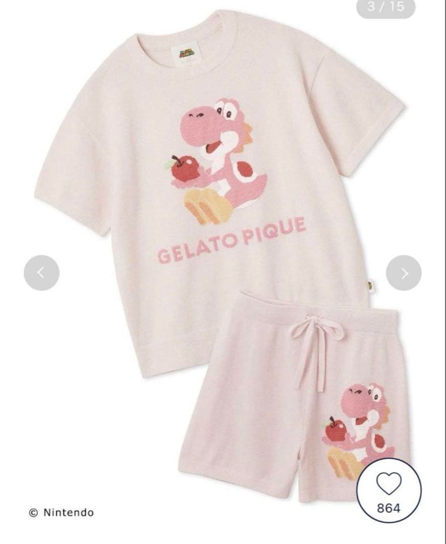 スーパーマリオ】キノピオ＆ヨッシージャガードプルオーバーショート