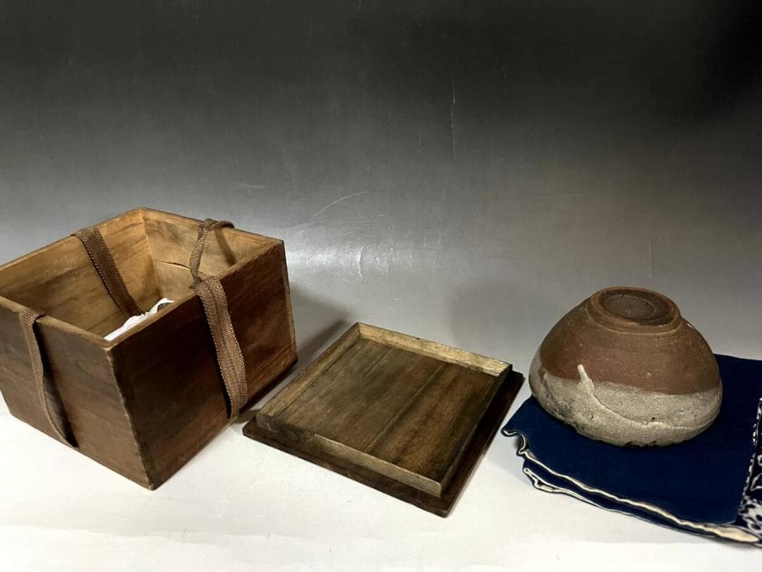 酒杯■古唐津 鯨皮 江戸期 古唐津名品 桐箱 書付有 酒器 酒杯 茶碗時代骨董■