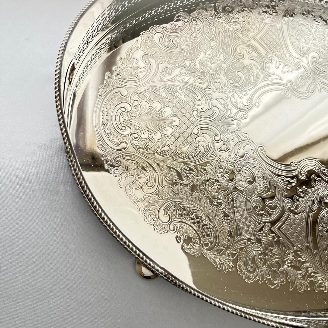 【Mappin&Webb】 マッピンアンドウェッブ ギャラリートレー 45cm