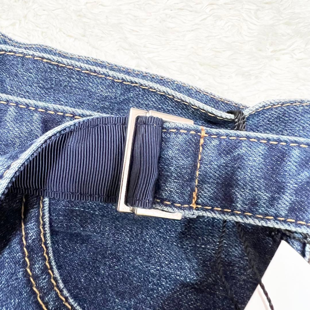 未使用タグ付 サカイ 2018年モデル ひざ丈スカート 0 デニム インディゴ