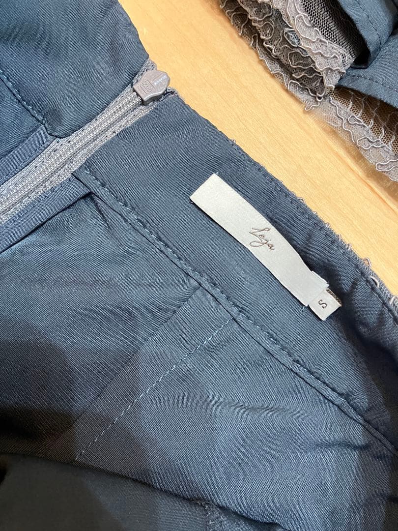 leja スパンコール 刺繍 ビジュー ワンピース ドレス 3点セット グレー