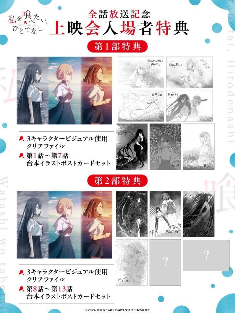 非売品】わたたべ 上映会特典 台本風ポストカード クリアファイル