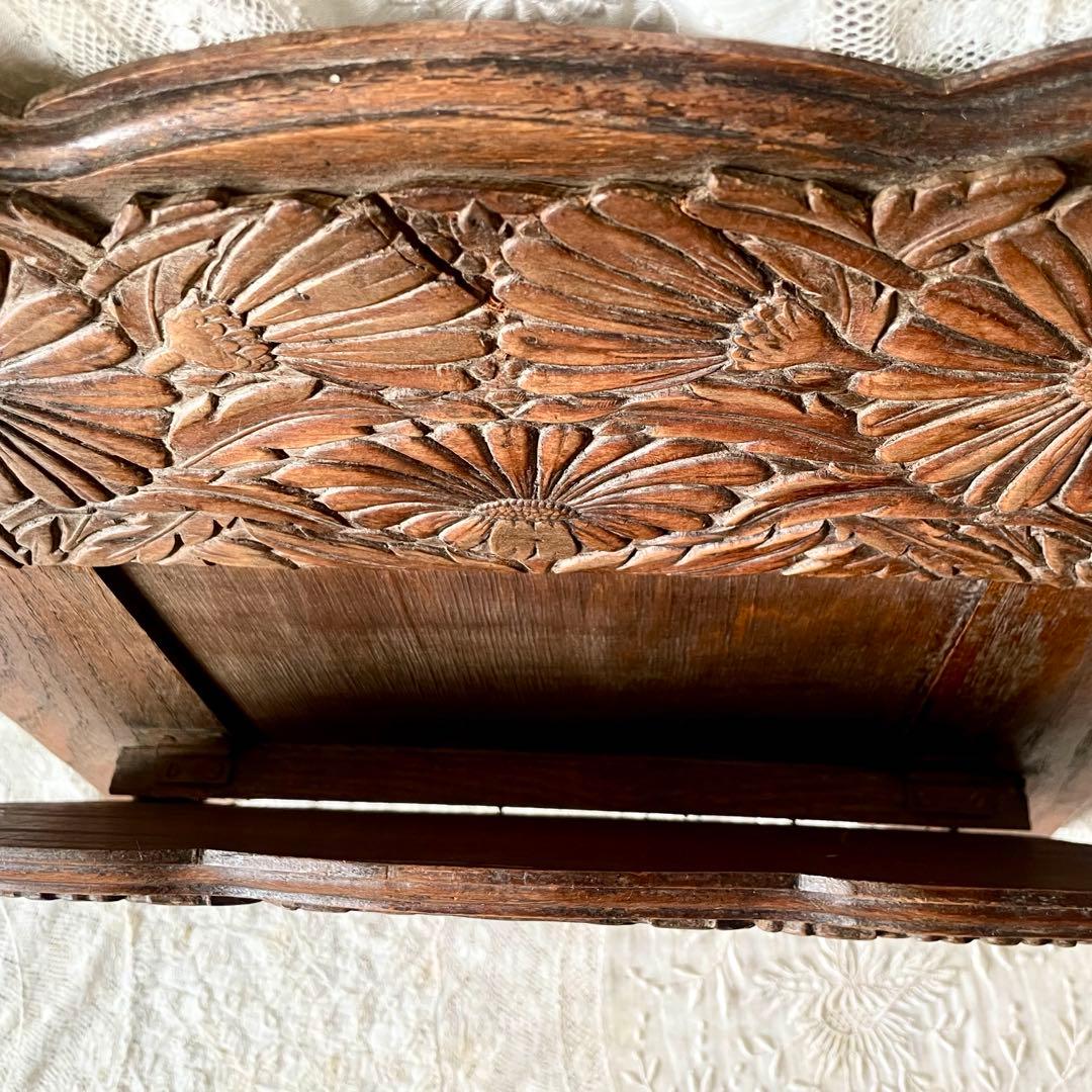 19世紀イギリスアンティーク壁掛け木製レターラック 家具シェルフ