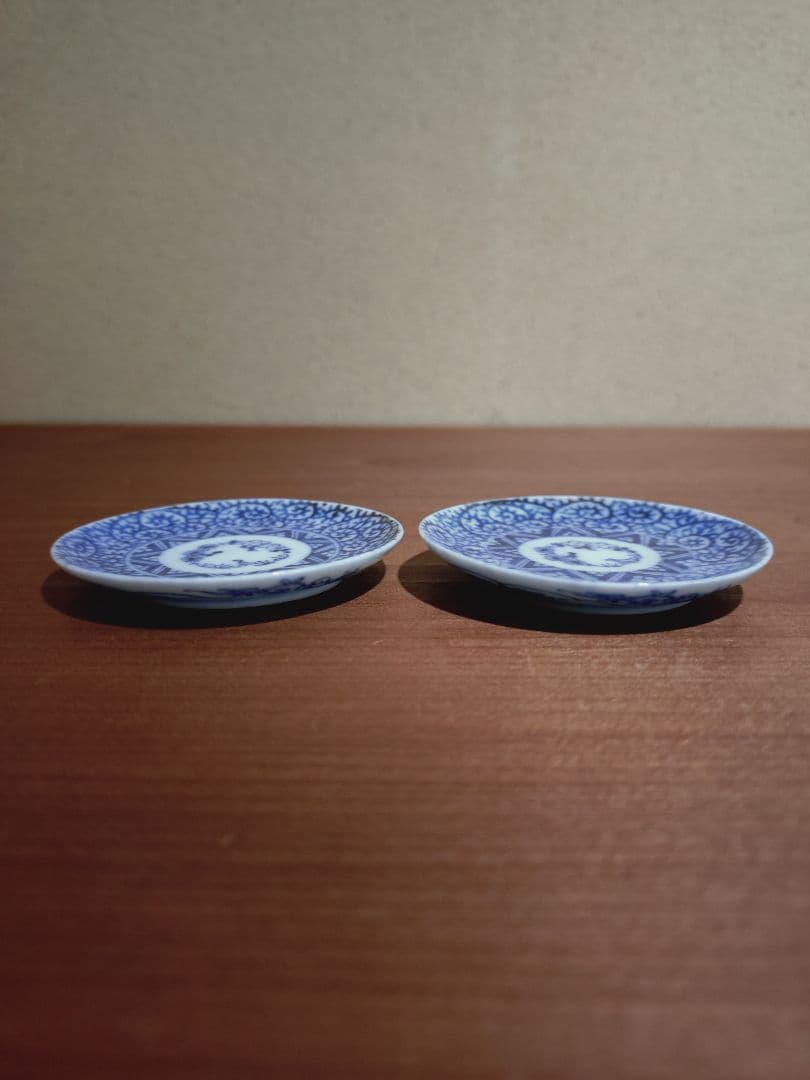 古伊万里 染付 蛸唐草紋 豆皿 手塩皿