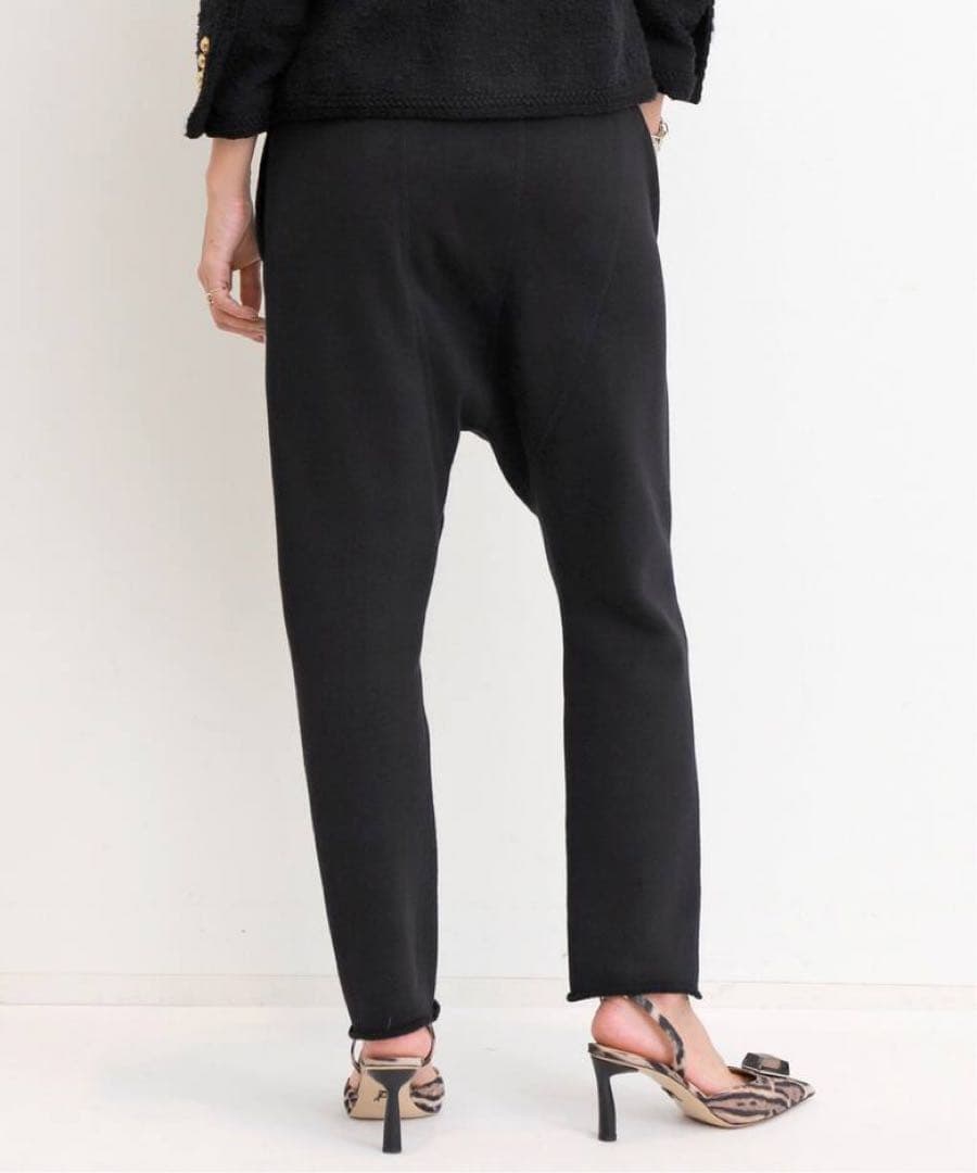 【L'Appartement】サルエル　スウェットパンツ　ブラック　サイズ38