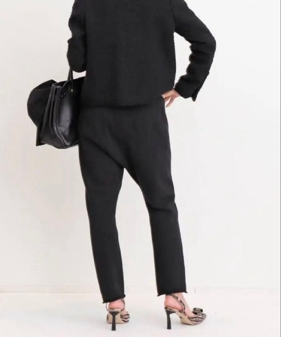 【L'Appartement】サルエル　スウェットパンツ　ブラック　サイズ38