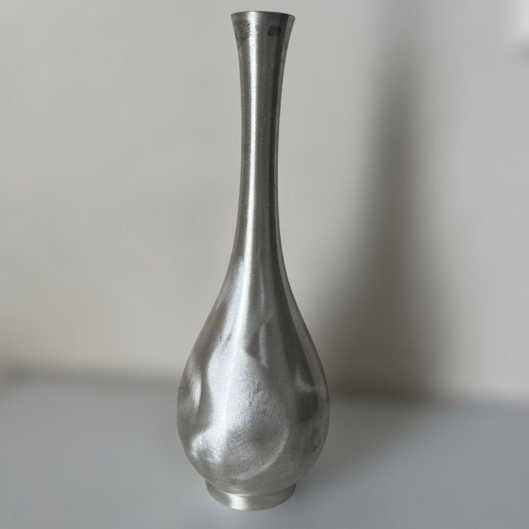 マーシャン 鶴首花瓶 花入 銀メッキ 共箱 伝統工芸 - メルカリ