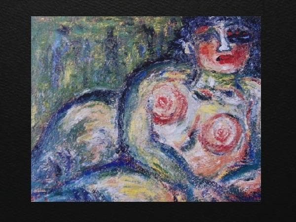 福島恵美子、【憂】、希少な画集より、状態良好、新品高級額装付