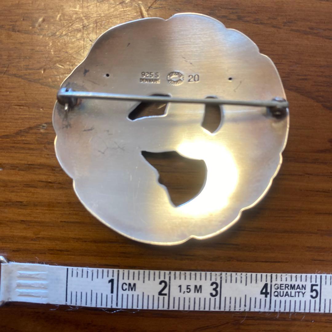 ジョージジェンセン ブローチ 20 リーフ サークル 925 シルバー 3603