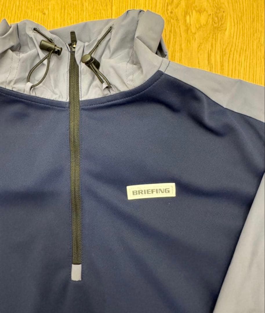 BRIEFING フード付きジャケット ネイビー/グレー