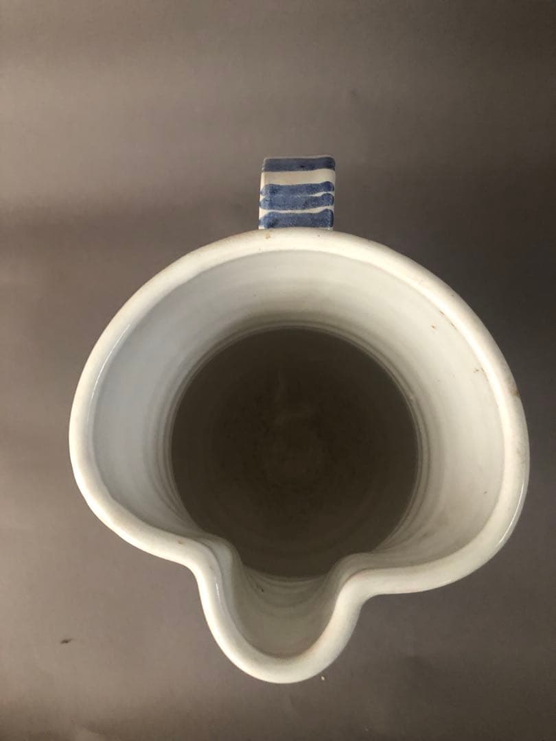 スペイン陶器 花柄のマニセス焼 水差し ピッチャー ウォーター ピッチャー