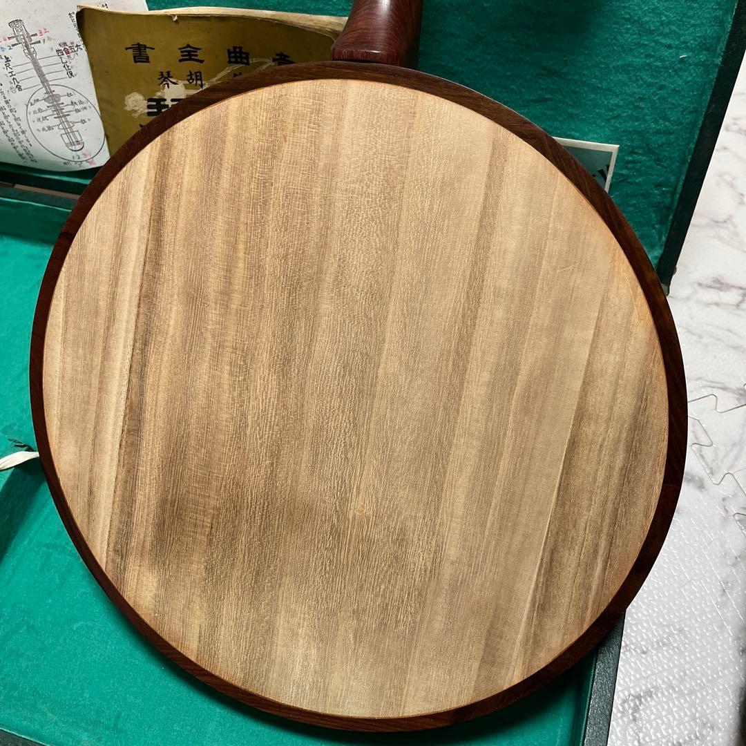 琴月 月琴 高級製品 4線 Yueqin 刻印有り 木製 ハードケース付き