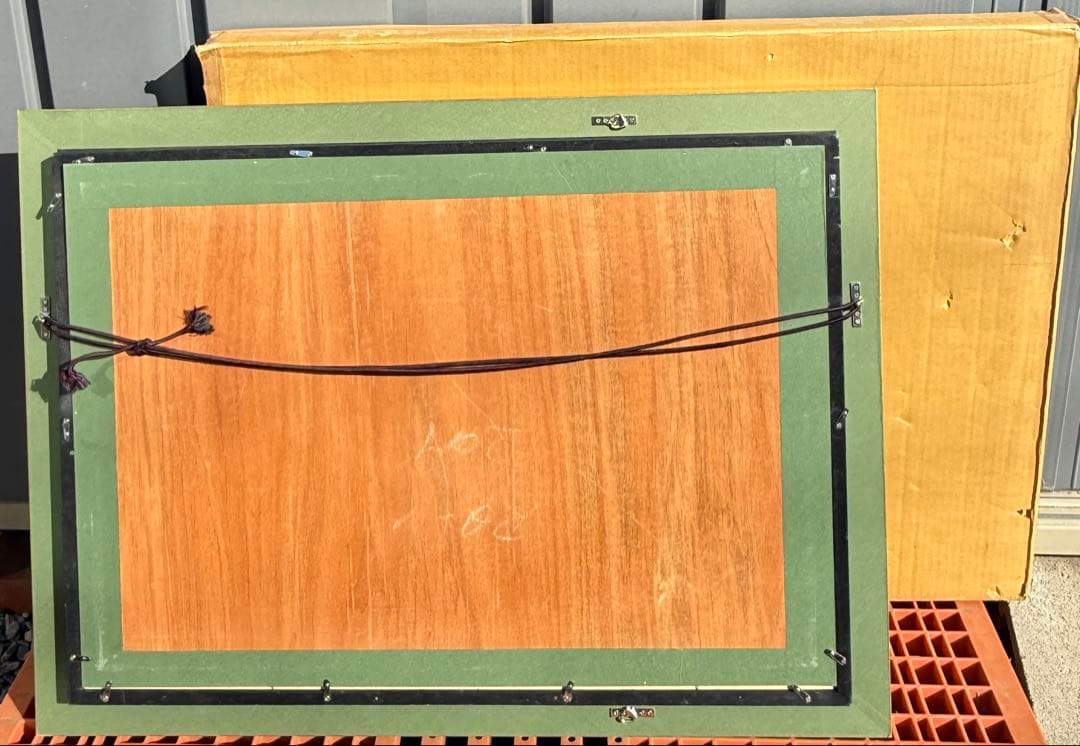 M20サイズ　 ゴールド木製油彩額縁 前面ガラス＆箱付き倉庫①1/5 送料込み