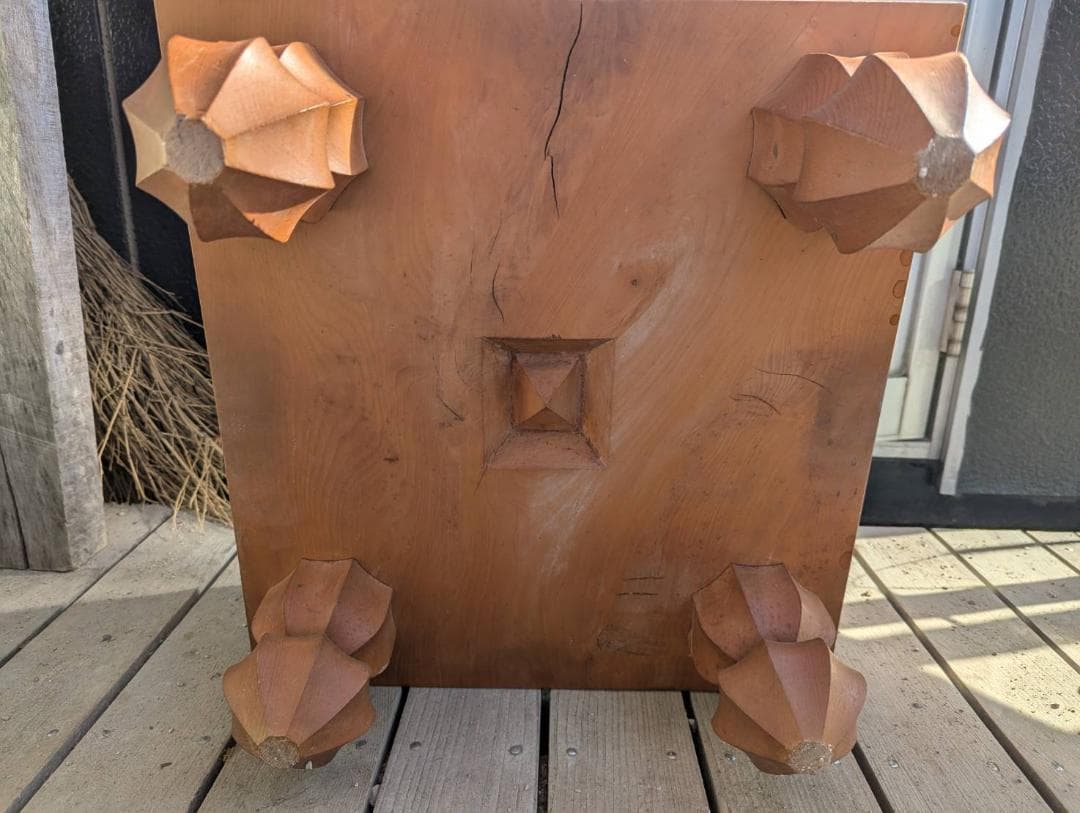 碁盤（へそあり）　脚付き　中古　碁石セット