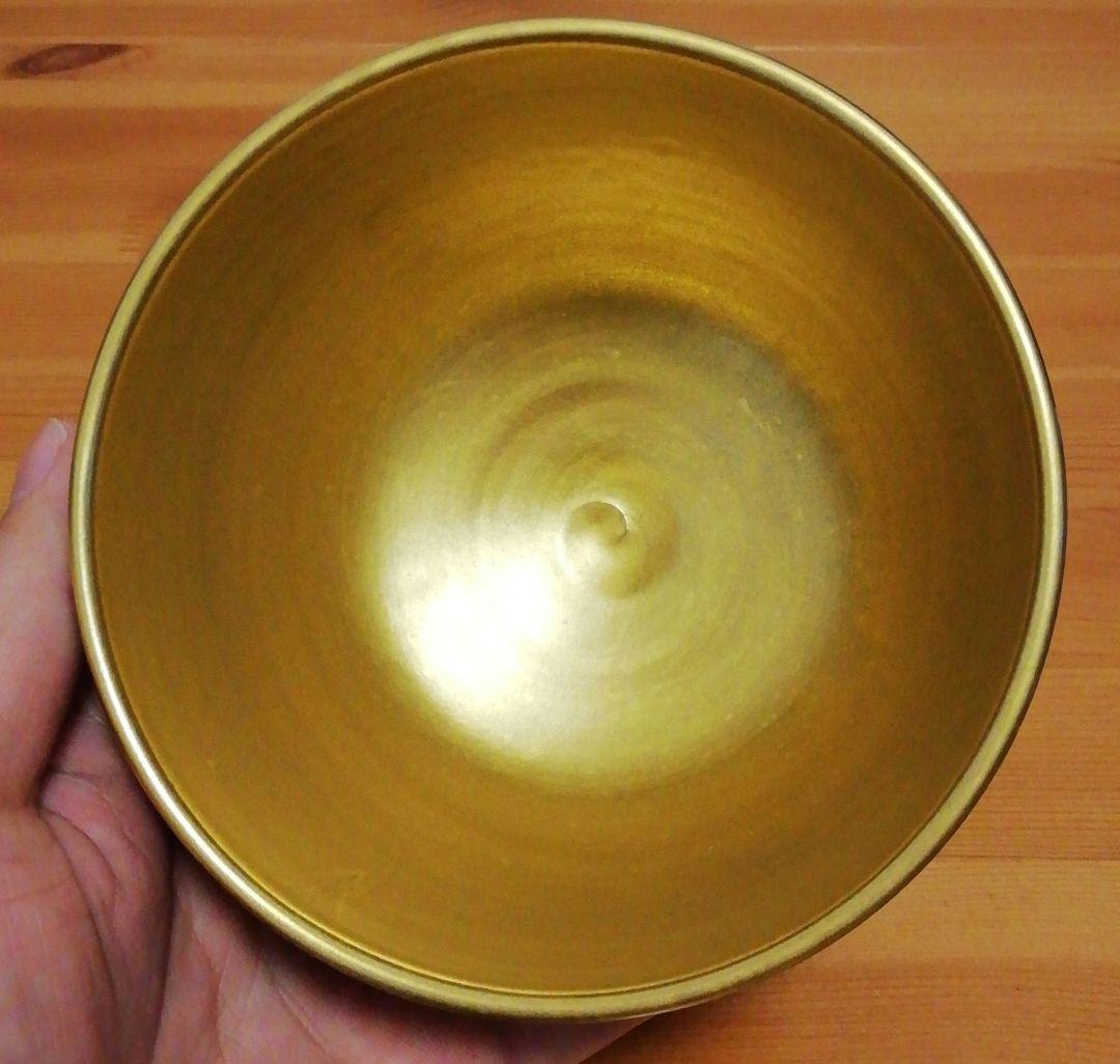 西村利峰作京焼岸絵内金茶碗共箱略歴付茶道具