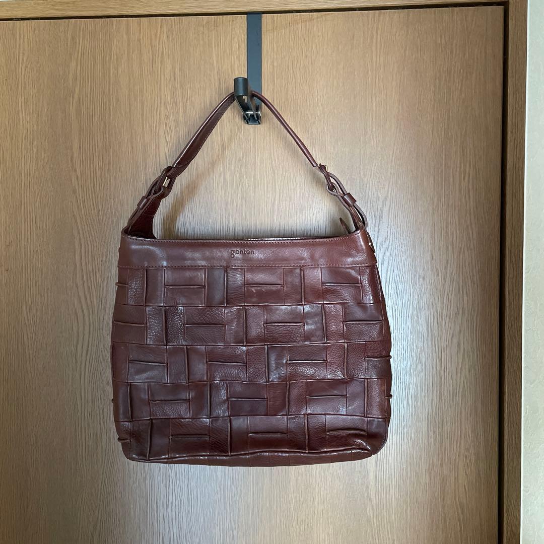 最終値下げ　genten Mattone レザー ショルダーバッグ