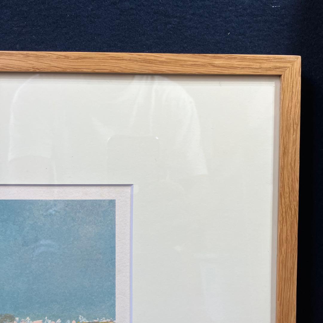 リトグラフ版画 アンドレ•ブーリエ 「朝の沼」