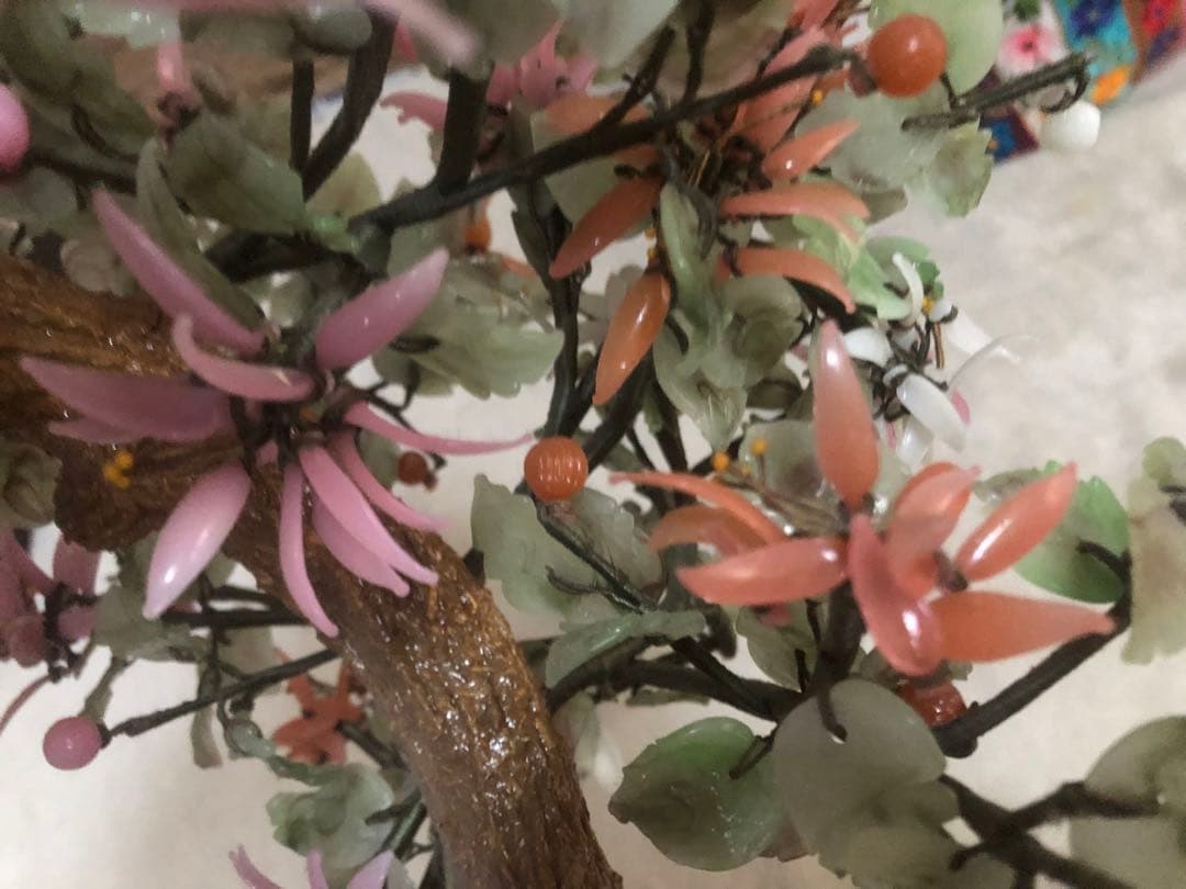 ガラス細工 玉石盆栽 フラワーベース インテリア 置き物 植木 盆栽